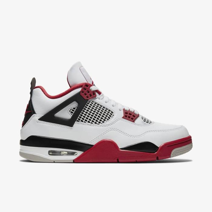 Sepatu Pria Nike Air Jordan 4 Retro 'Fire Red' 2020 Original