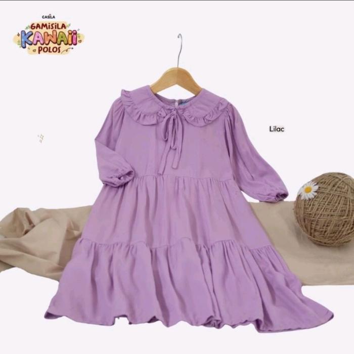 Gamis anak midi polos