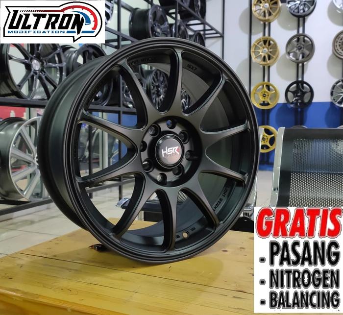 velg mobil ring 15 hsr indy lobang 5x100 dan 5x114,3 Black dop