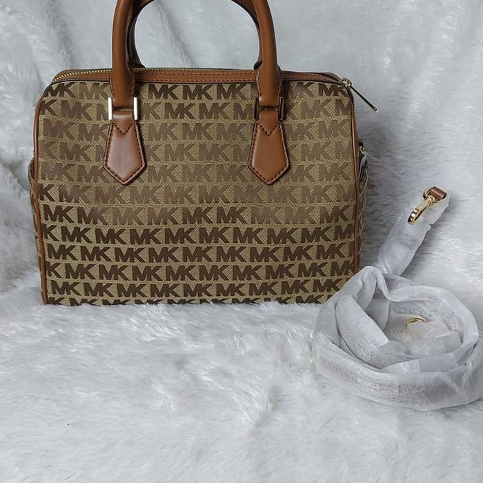 tas michael kors mk bedford large duffle ebony original authentic nwt