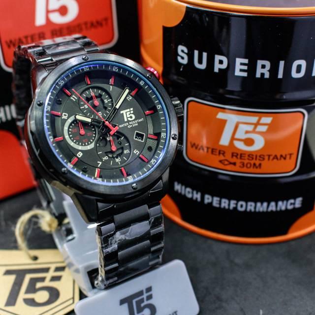 Jam Tangan Pria Fashion T5 H3588G Original Tanggal & chrono Aktif