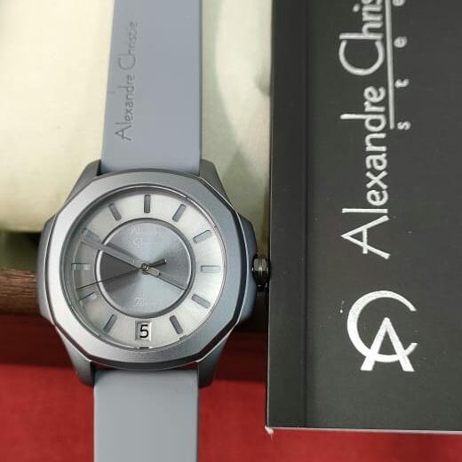 Jam Wanita ORIGINAL Alexandre Christie ACF 2A11 LD Stainless Rubber