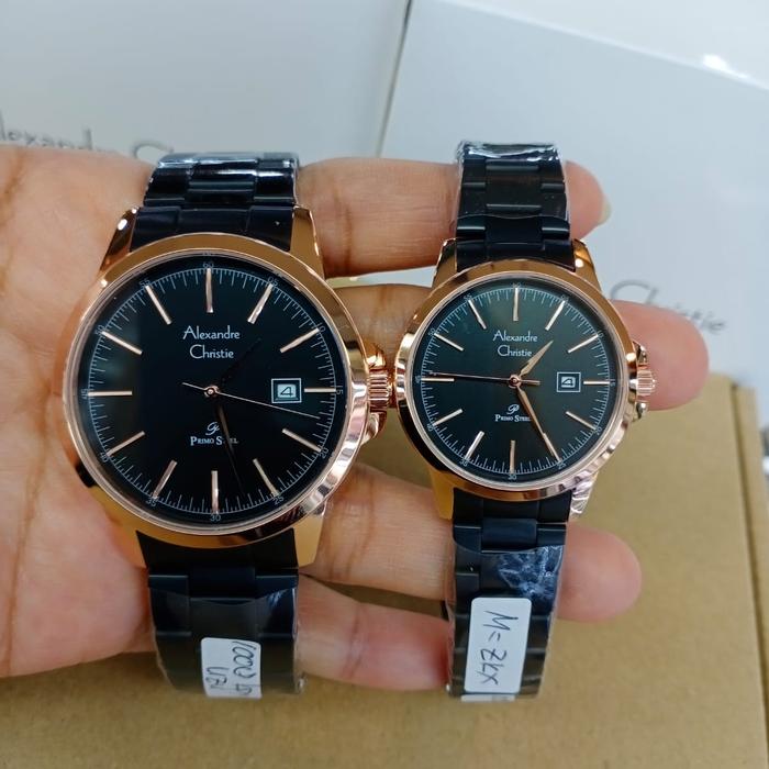Alexander christie Couple AC 1008 Hitam Rosegold original