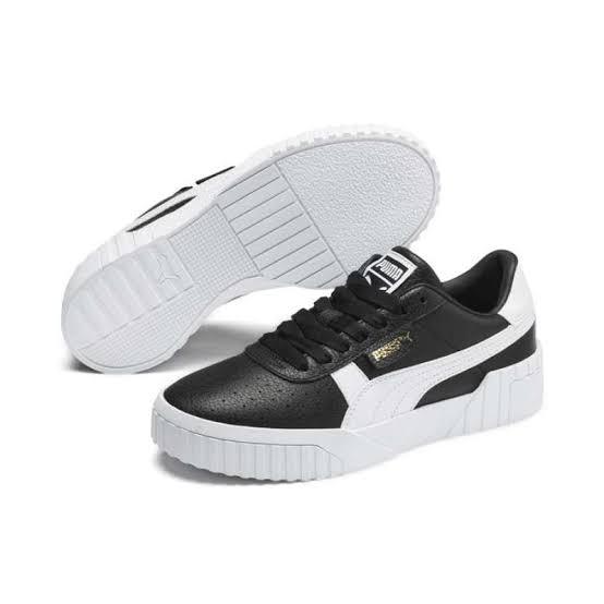 SEPATU CASUAL/ SNEAKERS PUMA CALI WOMEN - BLACK WHITE GOLD