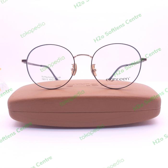 Kacamata titanium Eighteen 78513 bentuk bingkai bulat
