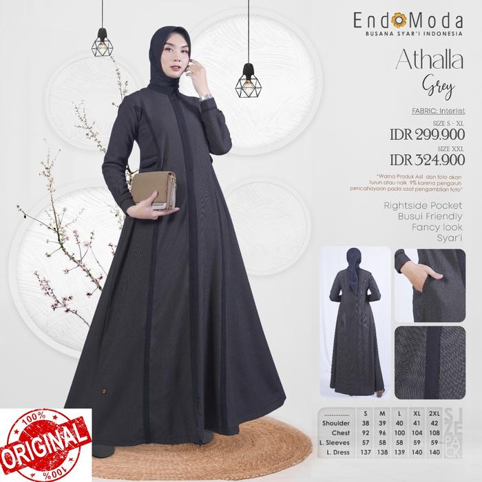 Dress Endomoda Athalla - Gamis Pakaian Baju Wanita muslim