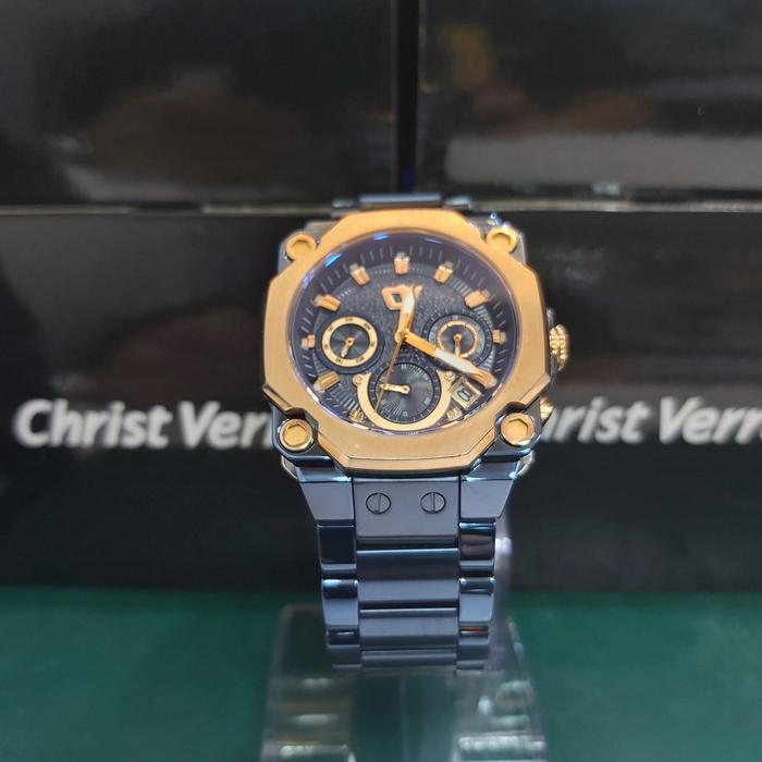 jam tangan christ verra cv c71082L-1j blu original blue garansi 2 thn