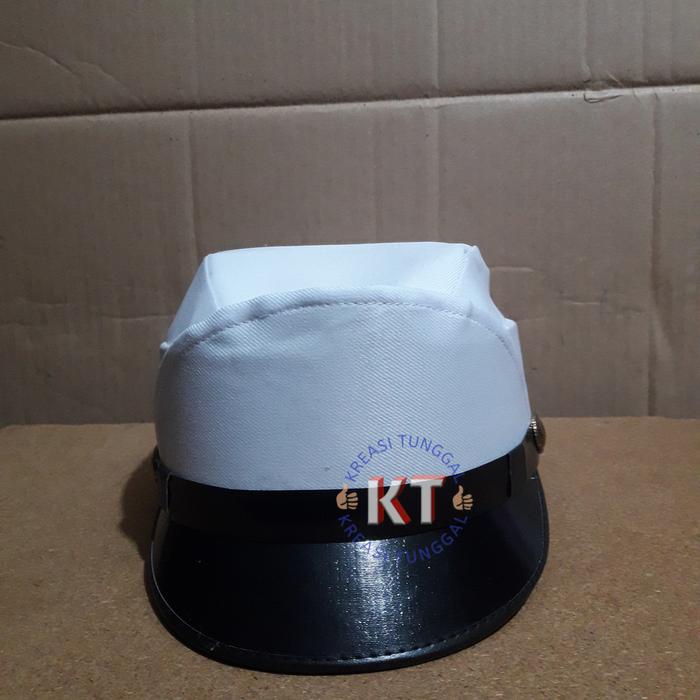 pet cewek polos putih kain/topi pet wanita pelayaran putih