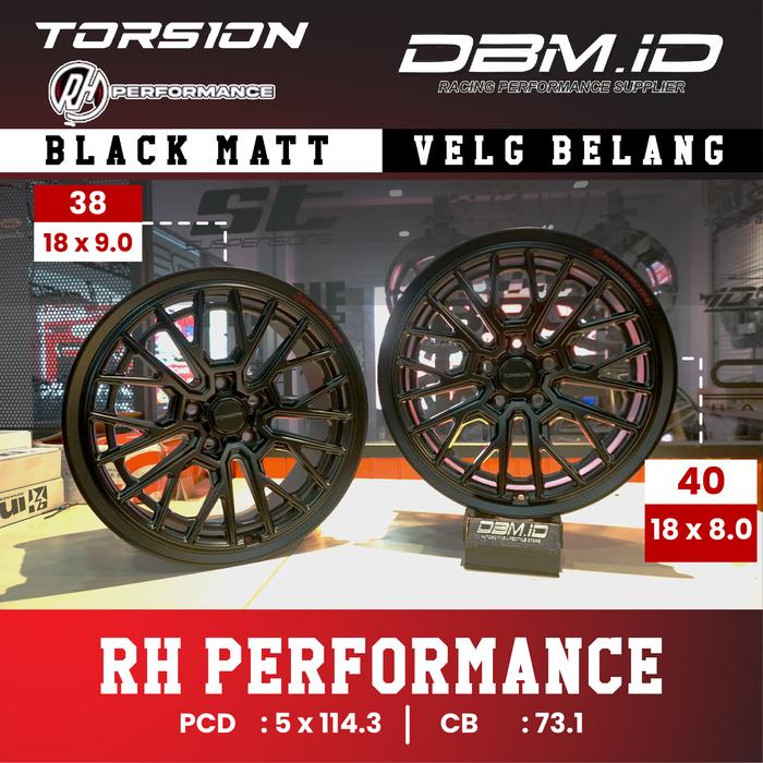 Velg RH Performance Ring 18 R18 Ridwan Hanif by Torsion Black Satin