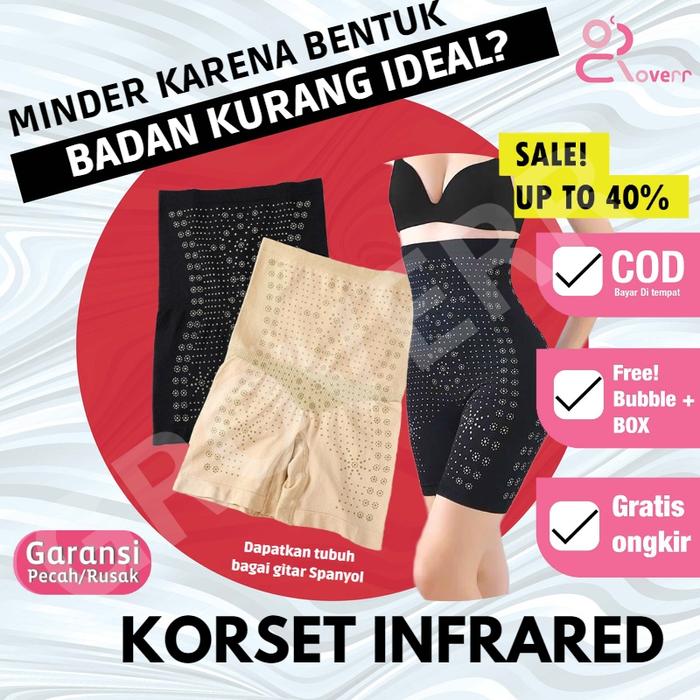 Korset Celana Dalam Stagen Infrared Infared Infra Red Slimming Pants Wanita Seamless 3in1 Pelangsing