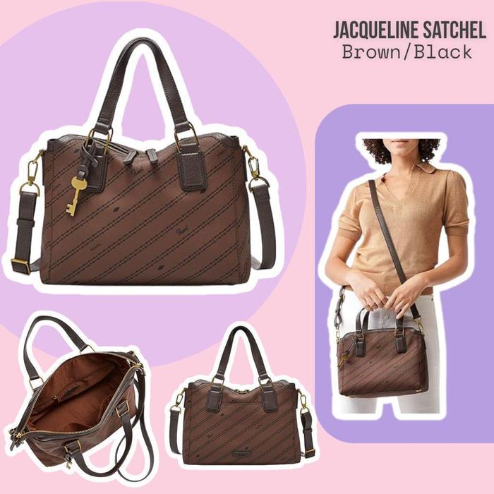 fossil jacqueline satchel brown