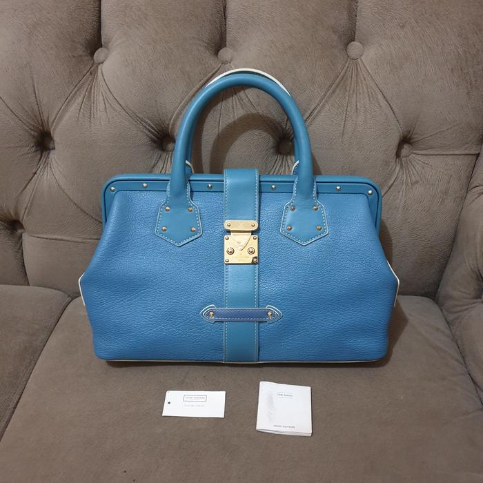 mulus .authentic tas wanita .tote bag louis vuitton .lv blue