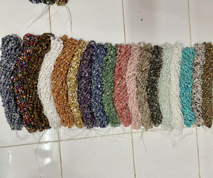 Chip stone ungu trans, unakite, aventurine Yellow, avent.red, red cora