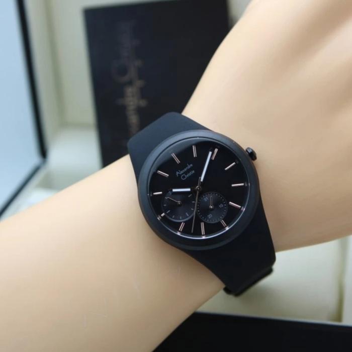 ALEXANDRE CHRISTIE AC 2663 FULL BLACK AC2663 WANITA ORIGINAL,,RUBBER