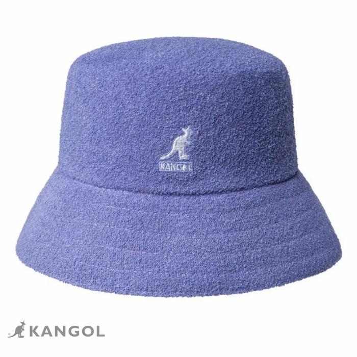 Bermuda Bucket Hat Kangol Topi Bucket Bermuda Kangol Warna Iced Lilac dengan Desain Klasik dan Sentu