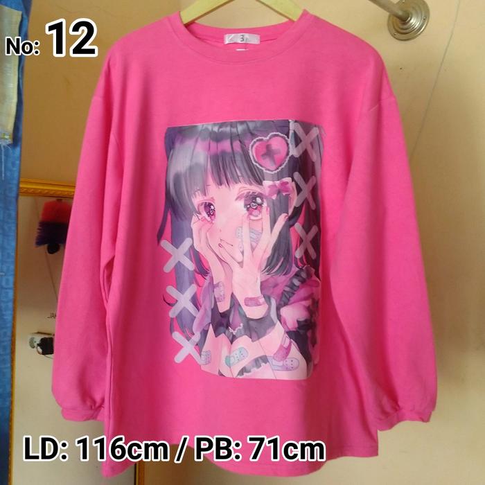 Sweater Crewneck Jaket Pria Wanita Unisex Second Thrift Blouse