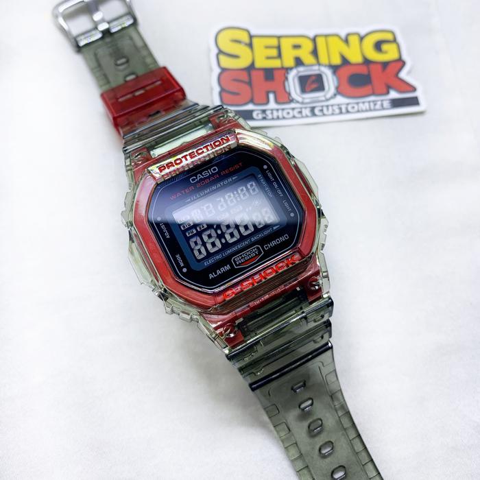 DW5600 Gshock ORIGINAL Custom Red Smoke