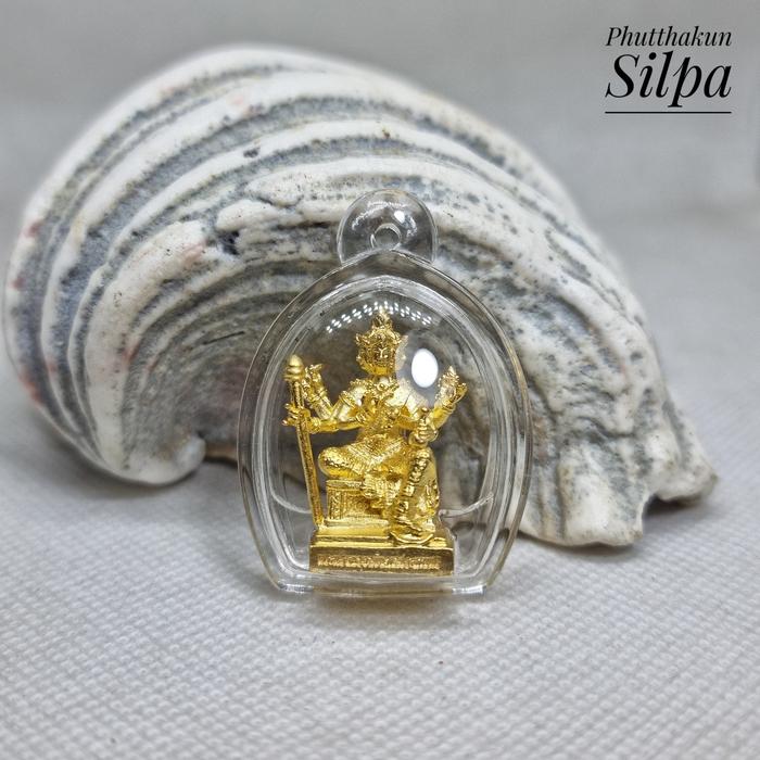 Thailand Amulet Brahma / Se mien fo /Phra Phrom Lersi Face back Erawan