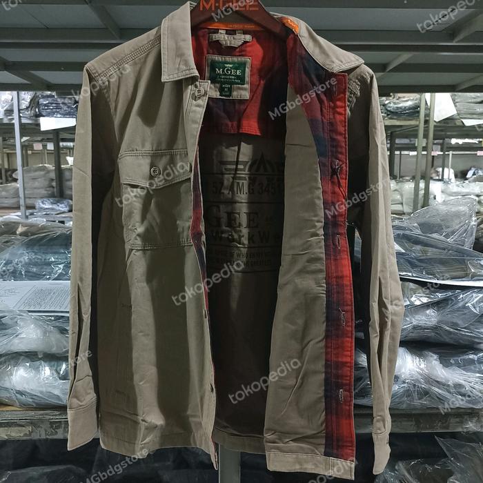 Kemeja semi jaket Original MGEE NORTH C003 KHAKY