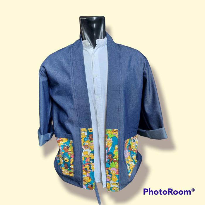 Outer Kimono Pria | Kimono Denim cowok