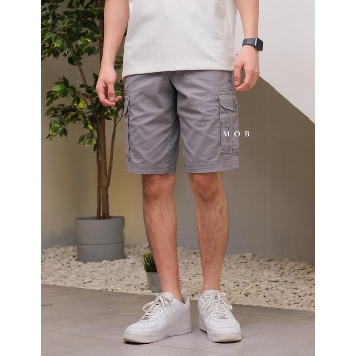 Celana Pendek Cargo Sonoma Flexwear Light Grey Textured Original