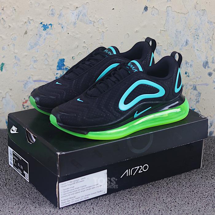 NIKE AIR MAX 720 GS BLACK ORACLE GREEN NOIR ORIGINAL BNIB