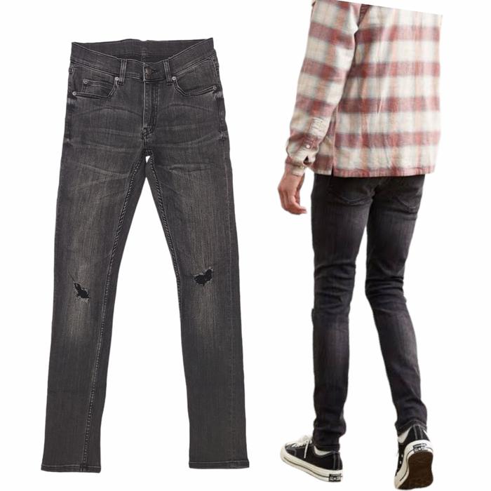Cheap Monday Shadow Tight Jeans Ripped Skinny Black Washed Second