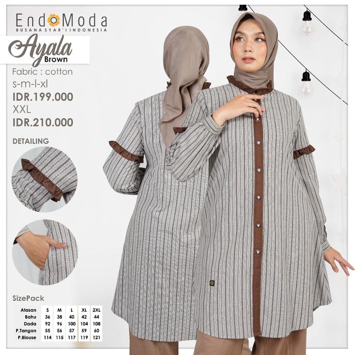 Tunik Ayala Endomoda - Atasan Pakaian Tunik Wanita Muslimah