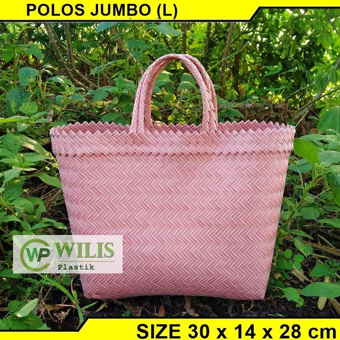 MURAHH!!!! Tas Anyaman Plastik Polos Jumbo (L) untuk Hampers Parcel