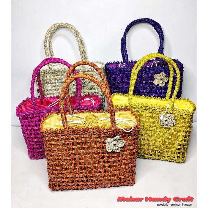 MURAHH!!!! Tas Anyaman Pandan Kotak Lilit Rara