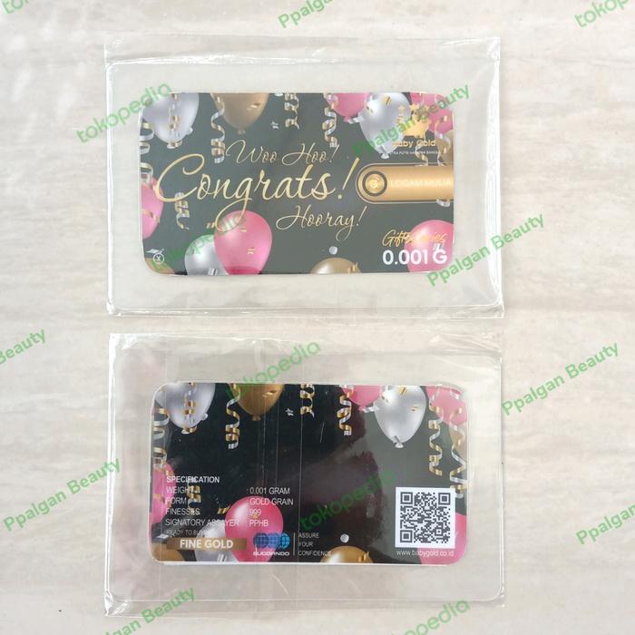 PPALGAN | BABY GOLD gift congrats hadiah emas mini 0.001 gr wisuda