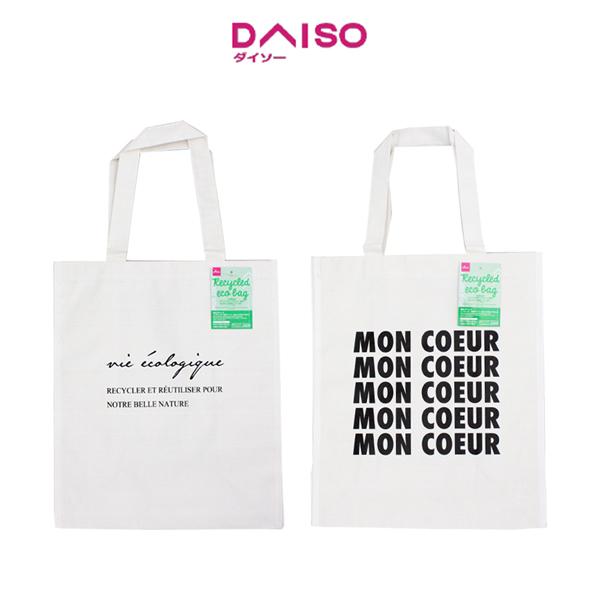Daiso Recycle PP Bag Lettering 2 ast