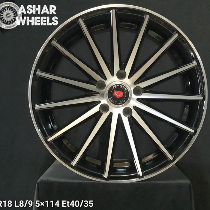 velg ring 18 5x114,3 5x112 VOSSEN VFS2 BLACK POLIS PROMO