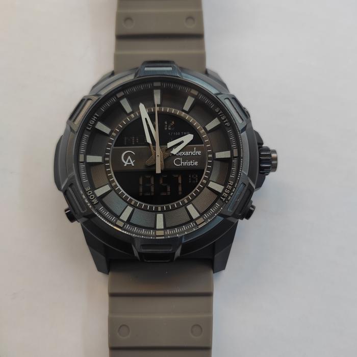 Jam PRIA ORIGINAL Alexandre Christie Ac 9375 MH Rbber Stainles