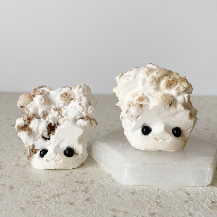 Druzy creedite popcorn stone hedgie hedgehog crystal decoration