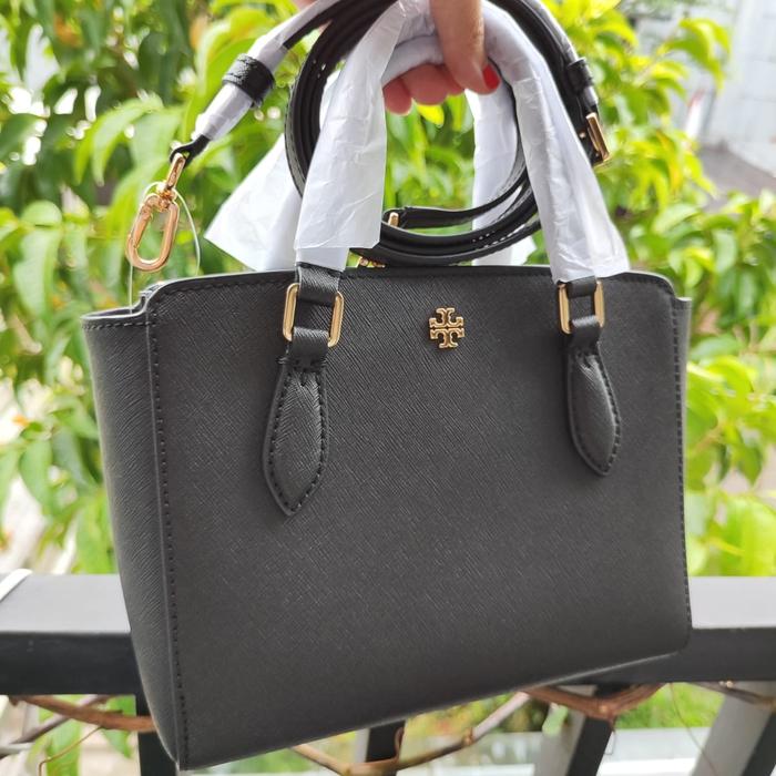 Jual Sale Tas T0rry Burch TB Mini Emerson Top Zip Satchel Black ORI