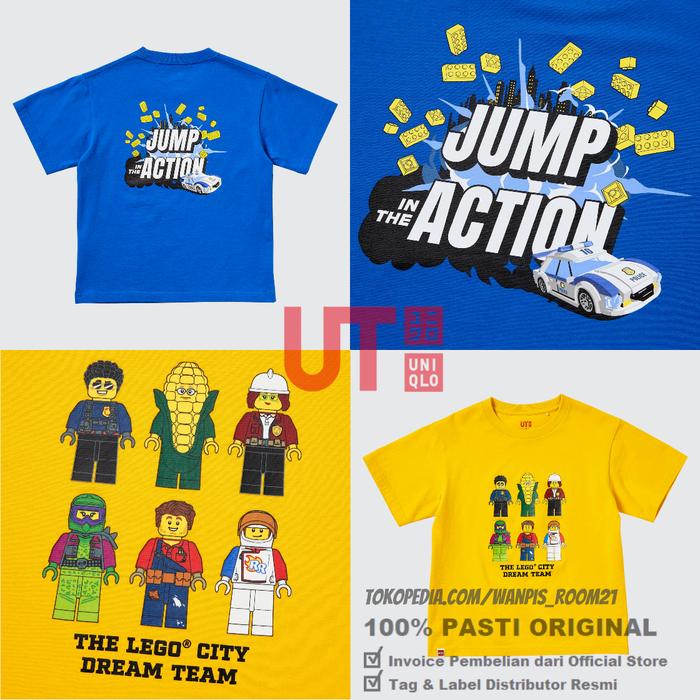 Kaus Anak Tshirt Kids UT Lego Lengan Pendek - Original UNIQLO T-shirt