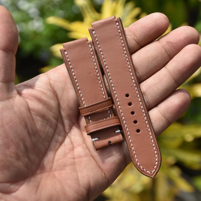 Handmade Leather Strap / tali jam kulit for Casio AE-1200 whd brown