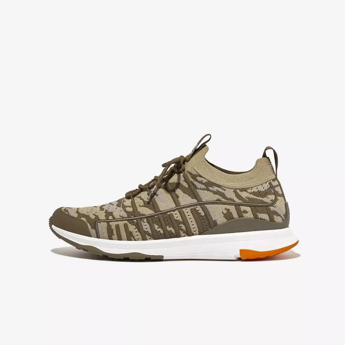 FITFLOP VITAMIN FF e01 CAMO KNIT SK FN3-967 Sneakers Pria - Mossy