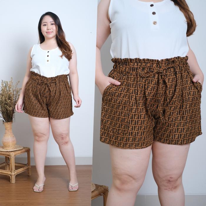 VANDA PANT CELANA PENDEK JUMBO WANITA BIGSIZE HOTPANTS JUMBO BIG SIZE