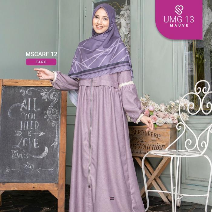 UKHTI UMG 13 MAUVE GAMIS POLOS KATUN MADINA GAMIS PREMIUM ADEM NYAMAN