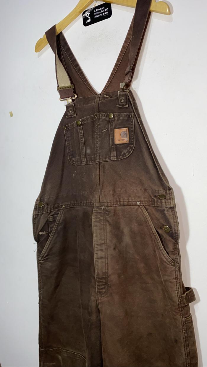 Carhartt Overall Dark Brown Size 34x32