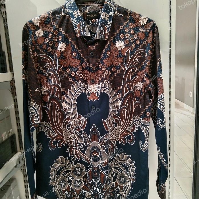 MOC kemeja batik pria MADHAVA 100% cotton,SLIMFIT