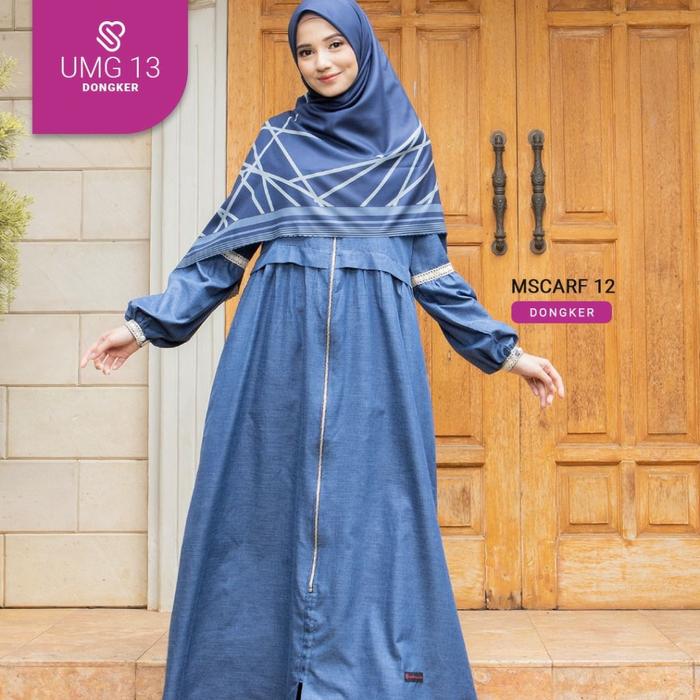 GAMIS KATUN MADINA POLOS ZIPPER PANJANG UKHTI UMG13 BUSUI PREMIUM