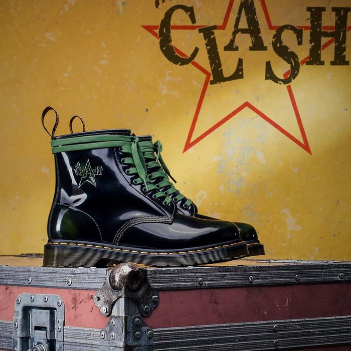 Dr Martens x The Clash 1460 8-Eye Military Green