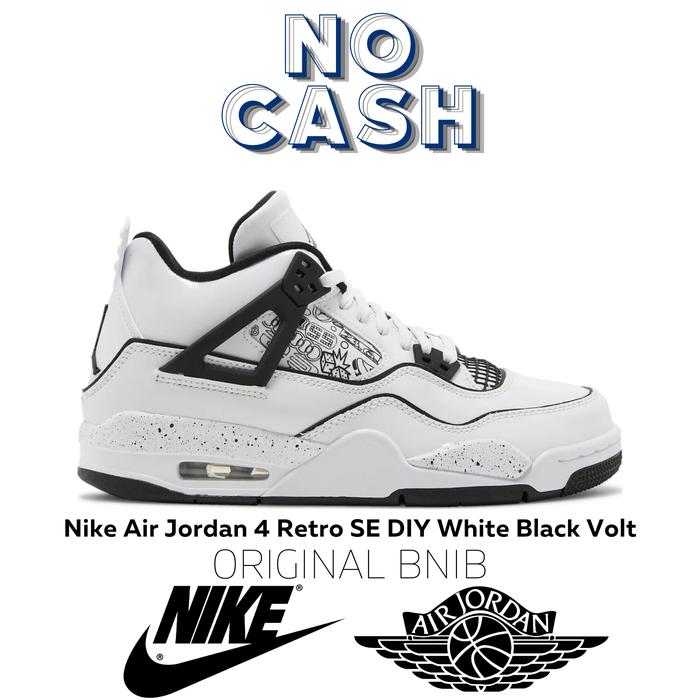 Seakers Nike Air Jordan 4 Retro SE DIY White Black Volt BNIB