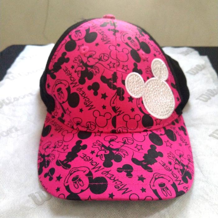 Mickey Mouse Disneyland Black Pink Original hat Topi Anak