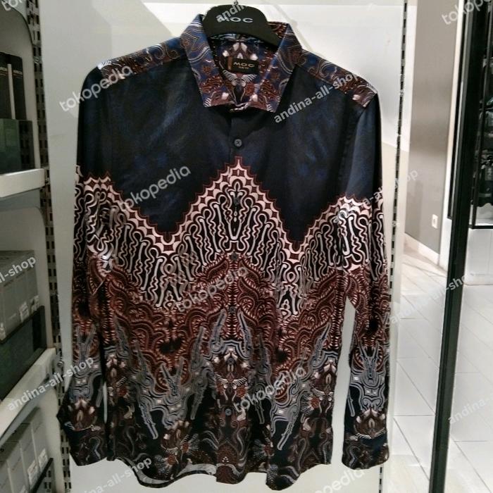 MOC kemeja batik pria lengan panjang HIRA 100% cotton.SLIMFIT