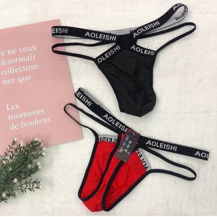 Celana Dalam Gstring Thong Pria Low Waist T-back Celana Dalam Pria