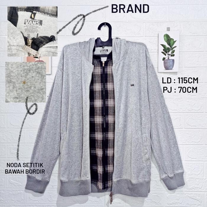 jaket pria Vans original second thrift double zipper